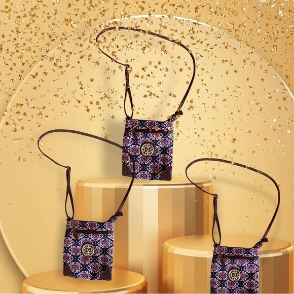 Stone Mountain Accessories Handbags - bag Crossbody Bag Womens Small Brown Blue Leather Bohemian 8x8 Purse Handbag